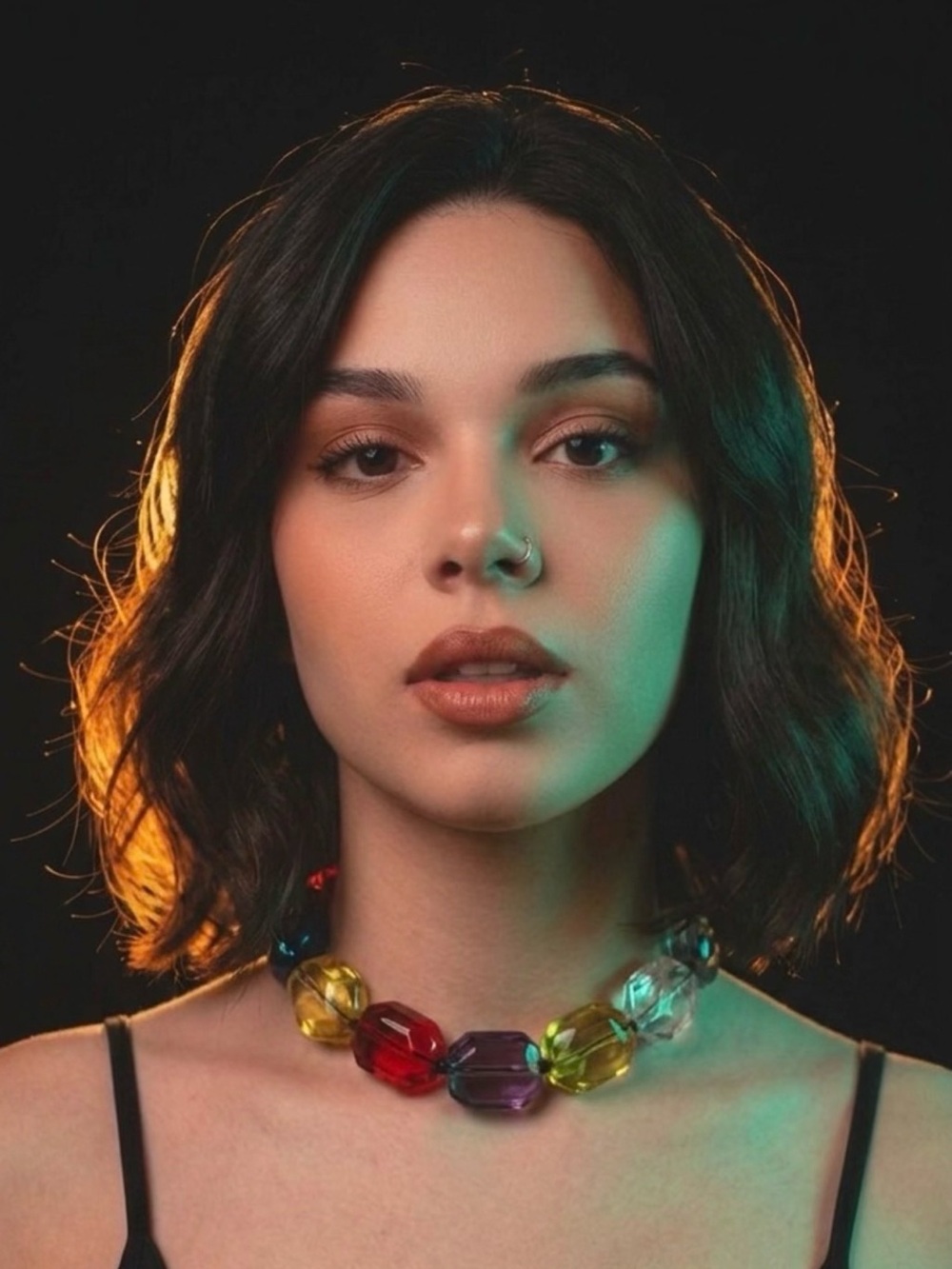 Multicolor Chunky Resin Bead Necklace